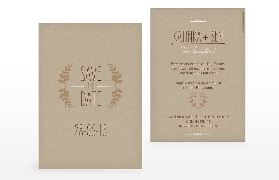Safe the Date Karten für deine Hochzeitsplanung