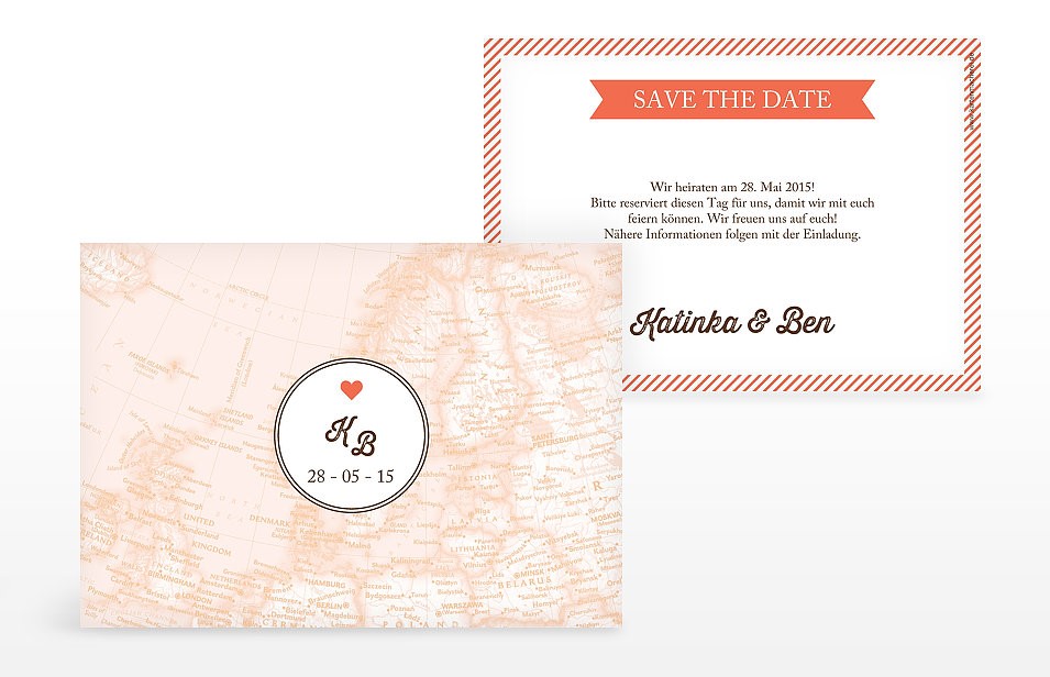 Safe the Date Hochzeitskarte