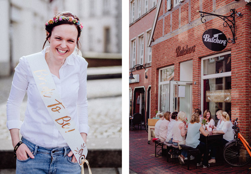 So bringt man eine Bald-Braut zum Strahlen! Ein wunderschöner Tag mit den besten Freundinnen und liebevoll ausgewählten Brautparty-Acessoires © Julia Löhning Fotografie