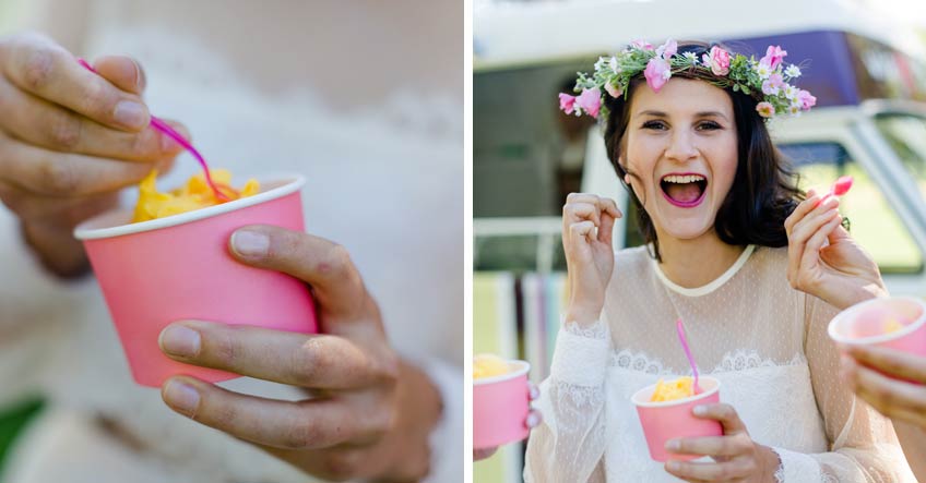 Schöne Eisbecher und Bombenstimmung - genieß den Sommer und deine Brautparty mit Eiscreme-Thema (c) Jana Köhler
