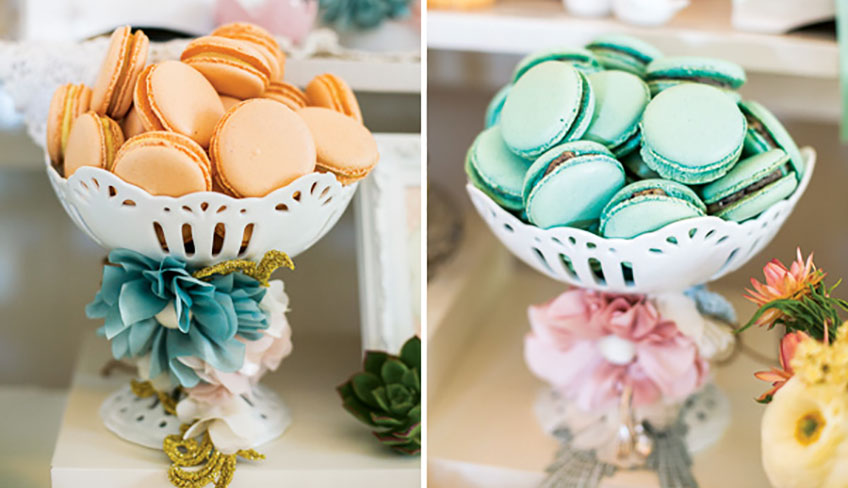 Macarons sind ein Klassiker auf der Bridal Shower (c) Silk Truffle Photography