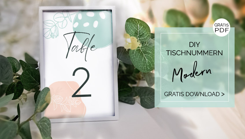 Gratis Tischnummern in modernem Design