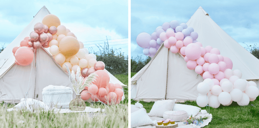 Deluxe-Ballongirlanden mit großen und kleinen Ballons sind DER Eyecatcher - klick dich unkompliziert zum fertigen Set