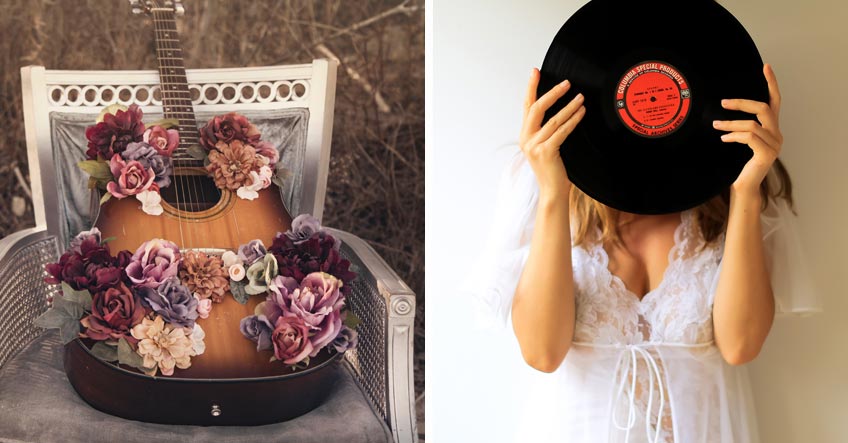 Überrasche das Brautpaar zum Hochzeitstag mit persönlicher Musikbotschaft (c) Jen Theodore (l) & Ava Sol (r) on Unsplash