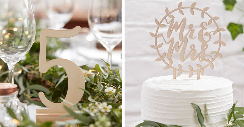 Zur Hölzernen Hochzeit eignet sich Holzdekor besonders gut Zur Hölzernen Hochzeit eignet sich Holzdekor besonders gut