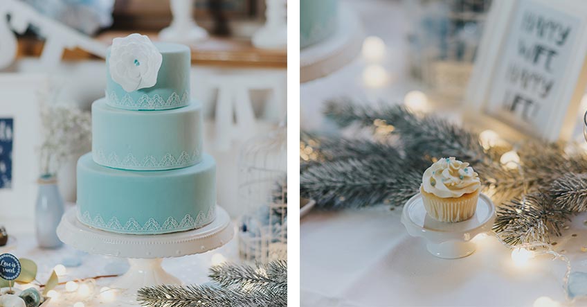 Der Sweet Table muss bezüglich Farbe und Deko natürlich zur Winterhochzeit passen (c) Svetlana Kohlmeier Fotografie