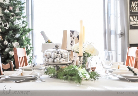 Eine geschmackvolle und natürliche Dekoration zum Dinner für die Goldene Hochzeit (c) Heidi Swapp