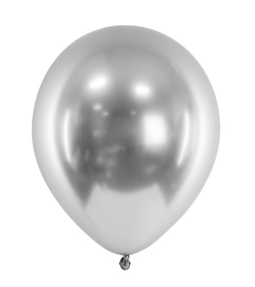 Glossy-Luftballons - silber - 50 Stück