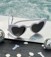 Herz-Sonnenbrille - weiß