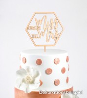 Cake-Topper "From Miss to Mrs" aus Holz