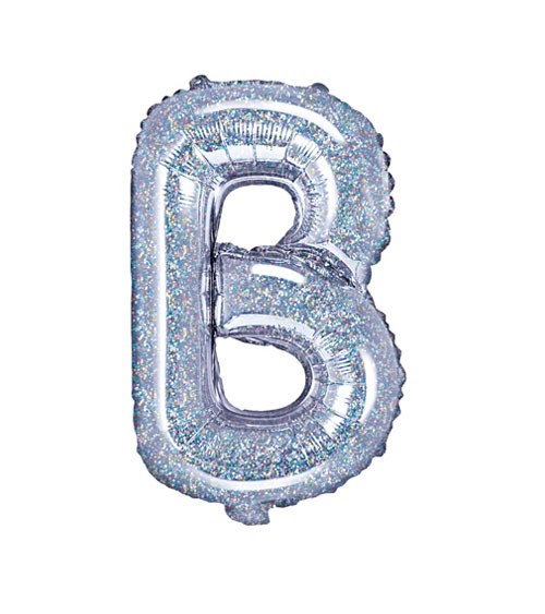 Folienballon Buchstabe "B" - holographic - 35 cm