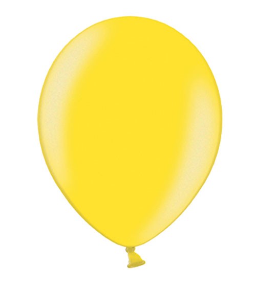 Metallic-Luftballons - limonengelb - 10 Stück