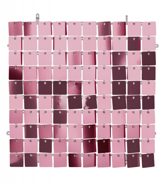 Pailletten-Wandpaneel - rosa - 30 x 30 cm
