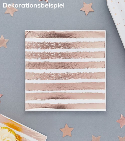 Servietten "Metallic Mix Up" - rosegold - 16 Stück