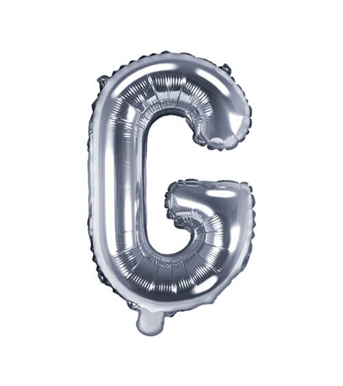 Folienballon Buchstabe "G" - silber - 35 cm