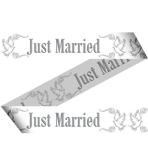 Absperrband "Just Married - Tauben" - 15 m