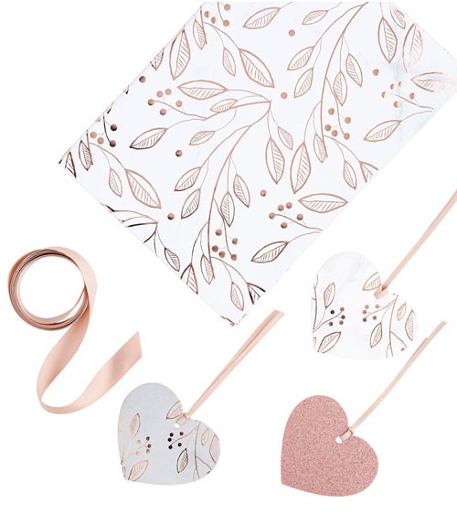 Geschenkverpackungs-Set "Floral Rosegold" - 9-teilig