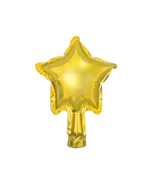 Mini-Folienballons "Stern" - gold - 12 cm - 25 Stück