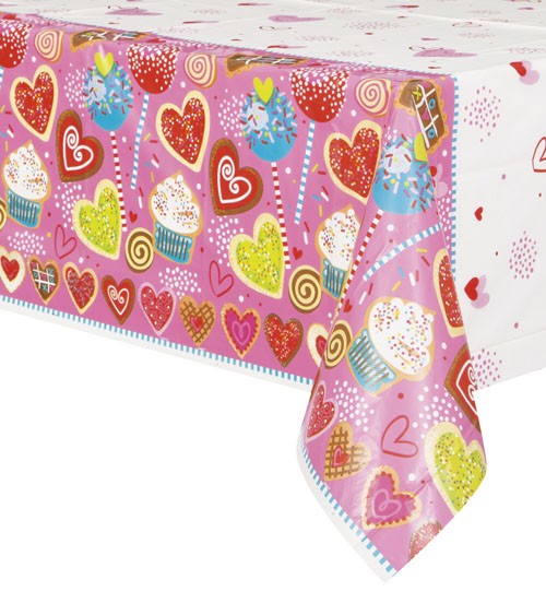 Kunststoff-Tischdecke "Sweet Love" - 137 x 213 cm