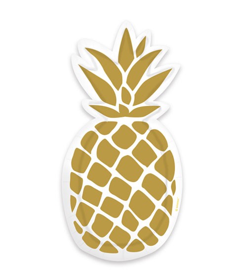 Shape-Pappteller "Pineapple Vibes"- 6 Stück