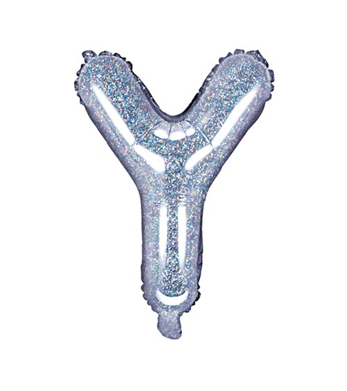 Folienballon Buchstabe "Y" - holographic - 35 cm