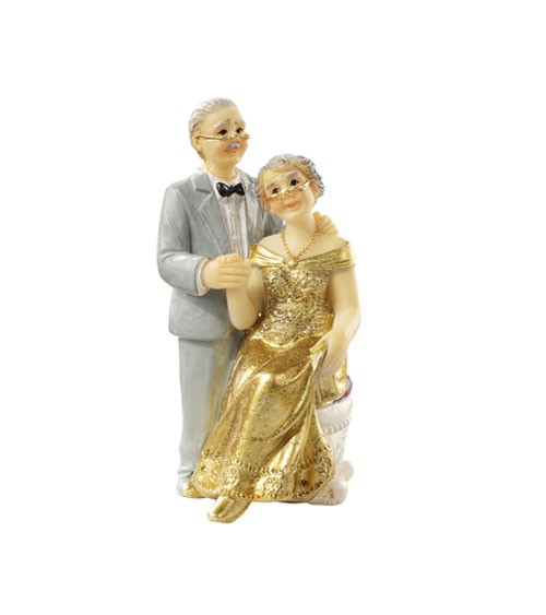 Deko-Figur "Goldene Hochzeit" - 7,5 cm