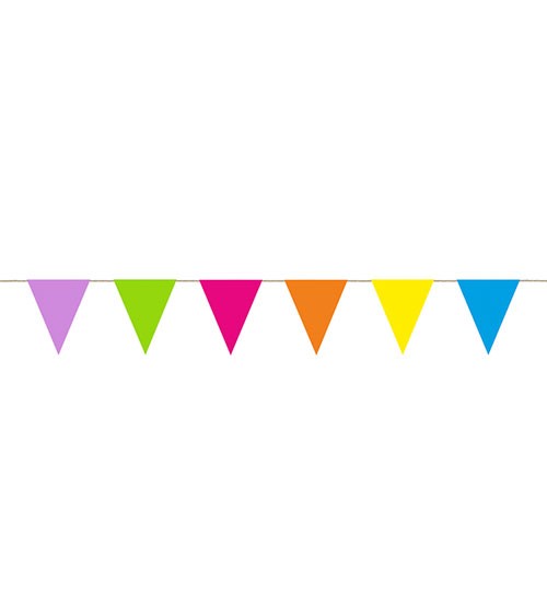 Kunterbunte Wimpelgirlande aus Papier