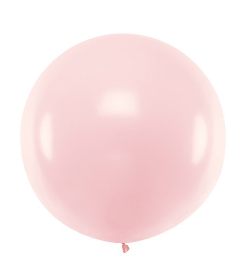 Großer Rundballon - pastell rosa - 60 cm