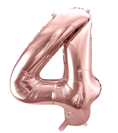 SuperShape Folienballon "4" - rosegold