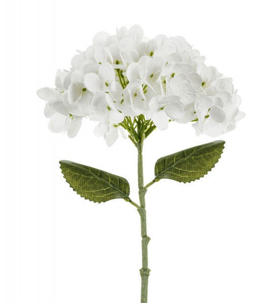 Künstliche Hortensie - weiß - 35 cm