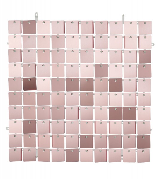 Pailletten-Wandpaneel - rosegold - 30 x 30 cm