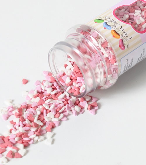 FunCakes Mini-Zuckerherzen - rosa/weiß/rot - 60g