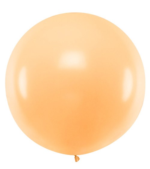 Riesiger Rundballon - pastell pfirsich - 1 m