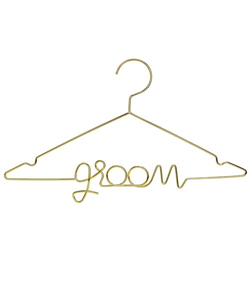 Kleiderbügel aus Metall "Groom" - gold