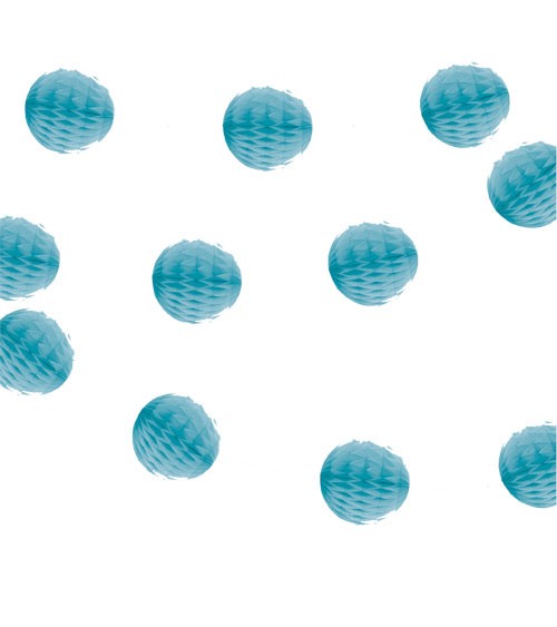 Mini-Wabenball-Girlande - 2,13 m - Powder Blue