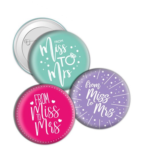 Dein Button "From Miss to Mrs"