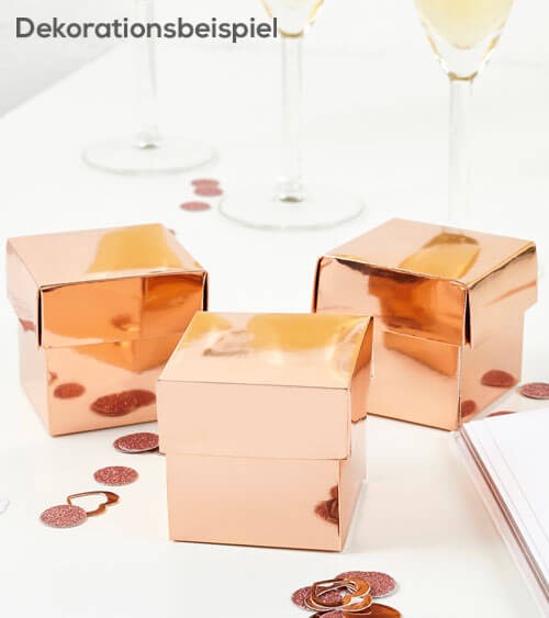 Gastgeschenkboxen - rosegold - 10 Stück