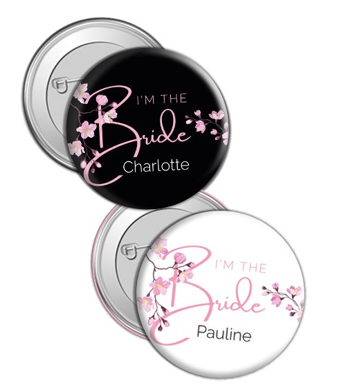 Dein Button "Bride - Kirschblüte" - Wunschname