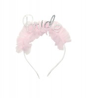 Bride-Haarreif mit rosa Tüll