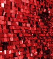 Pailletten-Wandpaneel - rot, schwarz - 30 x 30 cm