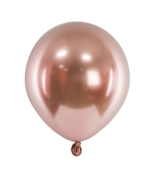 Mini-Glossy-Luftballons - rosegold - 50 Stück