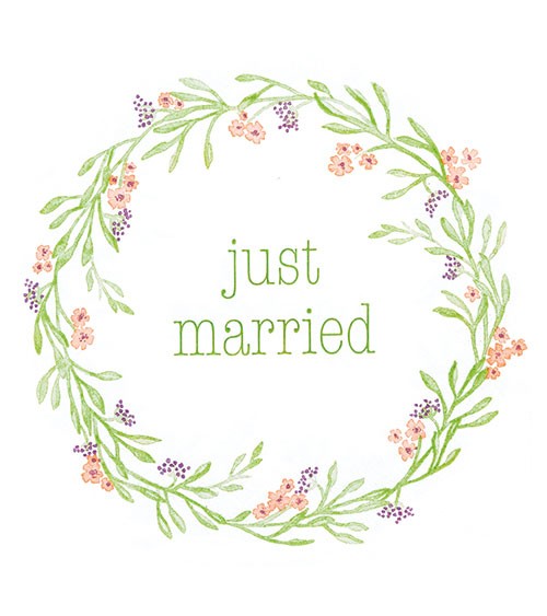 Servietten "Just Married" - 20 Stück