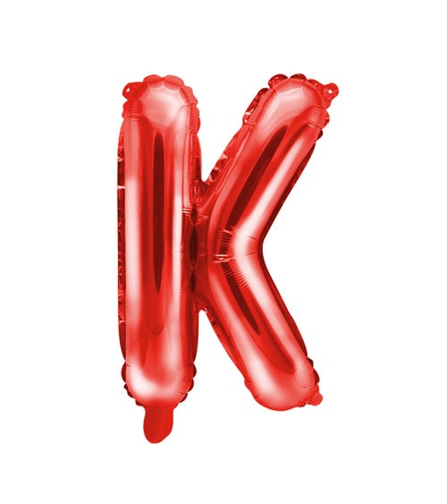 Folienballon Buchstabe "K" - rot - 35 cm