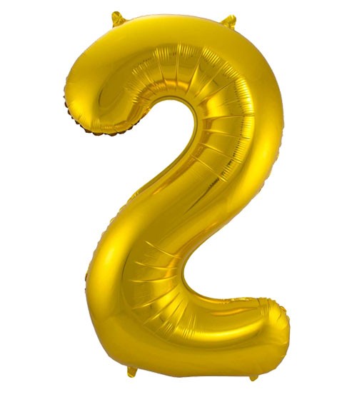 SuperShape Folienballon "2" - gold