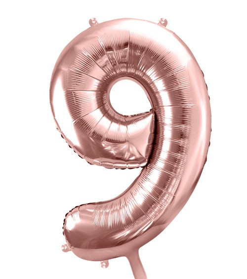 SuperShape Folienballon "9" - rosegold