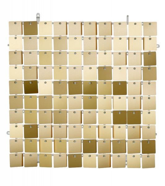 Pailletten-Wandpaneel - hellgold - 30 x 30 cm