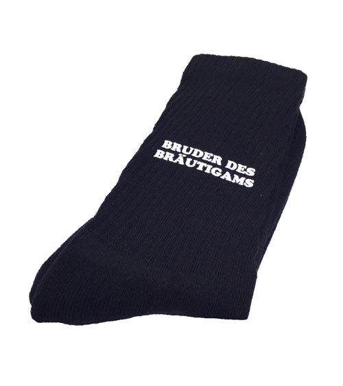 Hochzeits-Socken "Bruder des Bräutigams" - schwarz