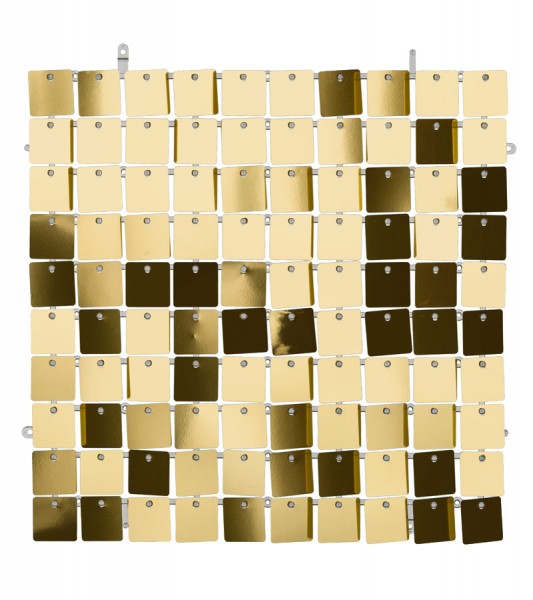 Pailletten-Wandpaneel - kaltes gold - 30 x 30 cm