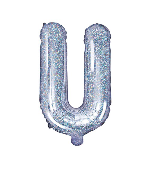 Folienballon Buchstabe "U" - holographic - 35 cm