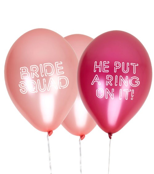 Luftballons "He put a ring on it" - 8-teilig
